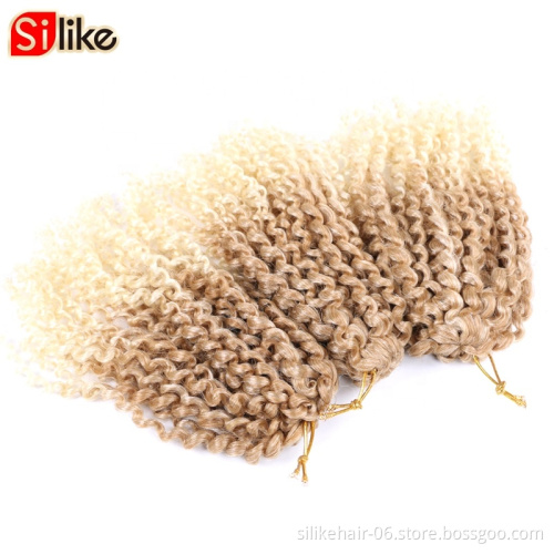 3pcs/pack Blonde Marley bob afro Kinky Curl 8 InchAfro Kinky Twist Hair Soft Synthetic Crochet twist  Braiding Hair Extention